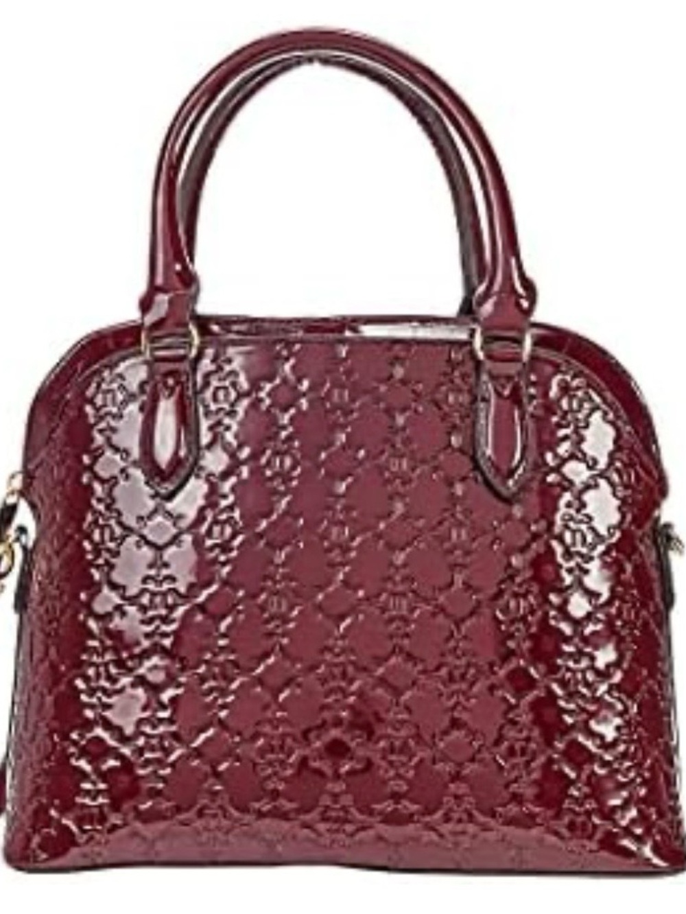 Nanette Lepore mauve patent satchel bag - Burgundy